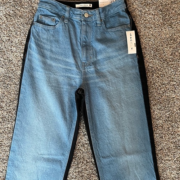 5/$25 NWT PacSun 90s/Y2K BF Color block jeans size 25 - Picture 5 of 11